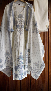 Cotton Digital Printed Kurta with Zari Highlighting & Printed Dupatta – Fully Stitched Cotton Suit Set